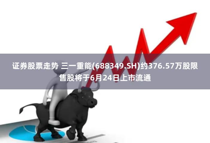 证券股票走势 三一重能(688349.SH)约376.57万股限售股将于6月24日上市流通